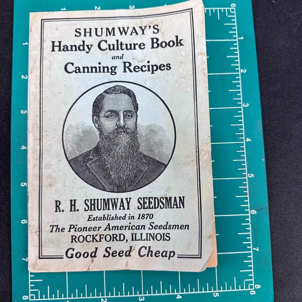 R H Shumway Seedsman Handy Culture Book and Canning Recipes Vintage‎ Gardening